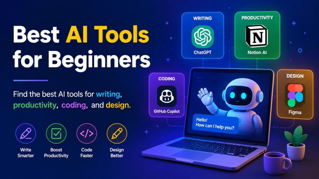 Find the best AI tools for writing, productivity, coding, and design.