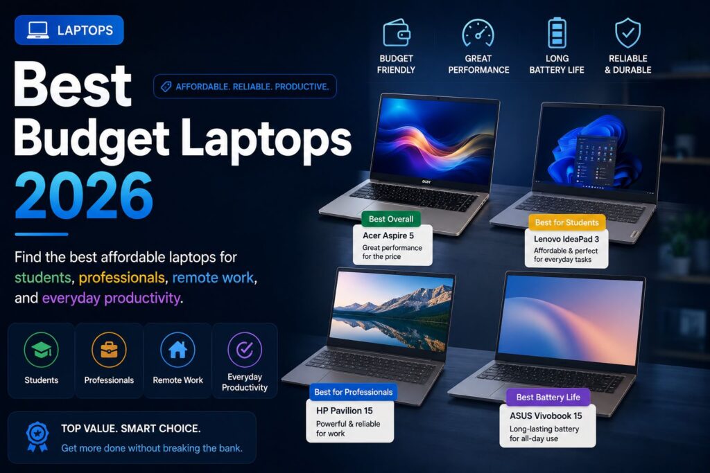 Find the best affordable laptops for students, professionals, remote work, and everyday productivity.